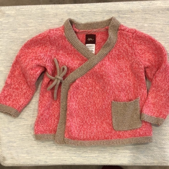 𝅺tea knit set pink and tan. 100% cotton - Picture 2 of 4